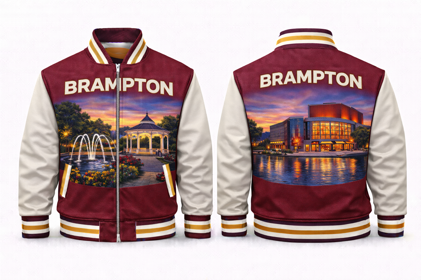 Brampton City Scapes Varsity Jacket Design No. 9011