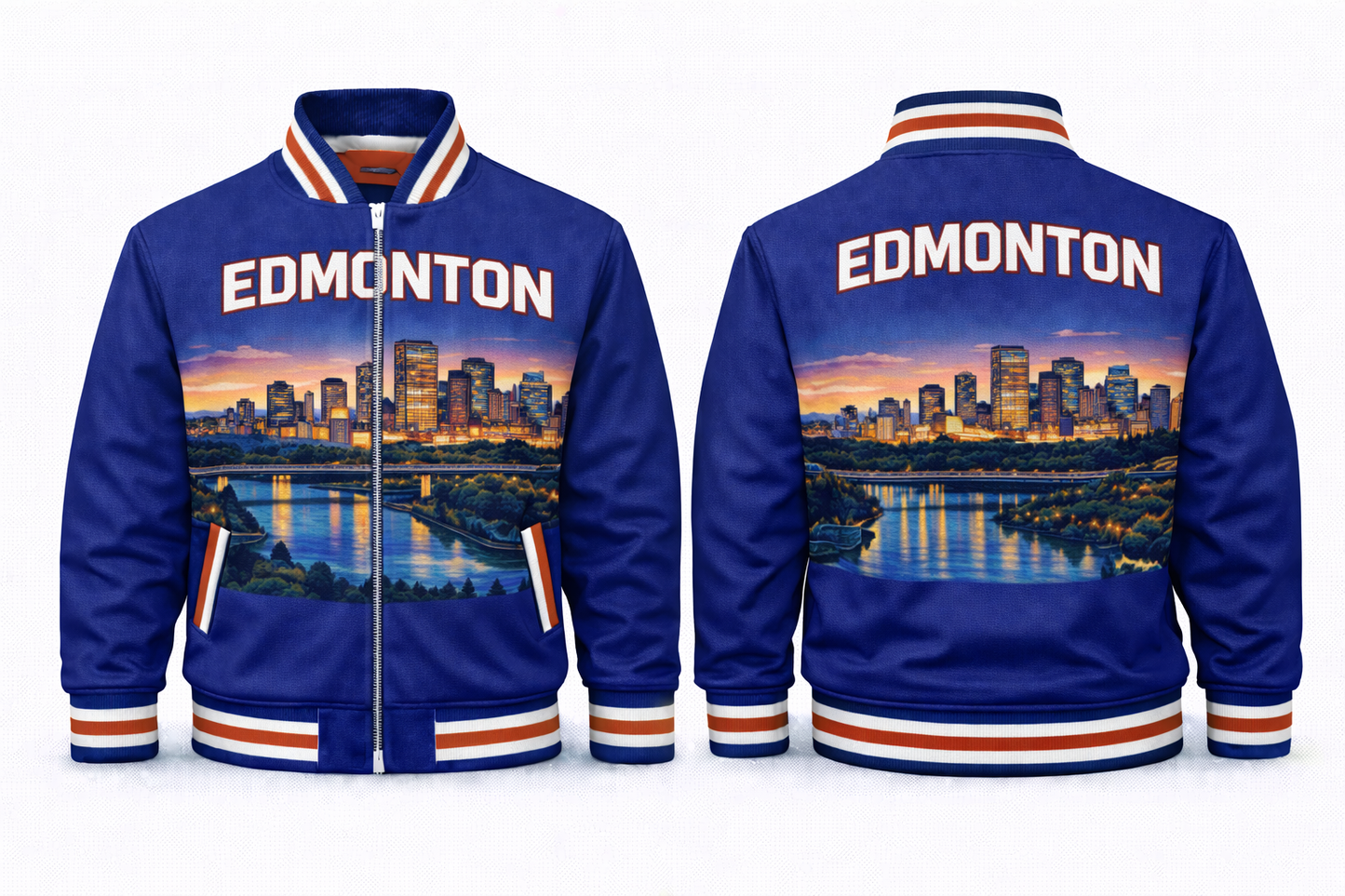 Edmonton City Scapes Varsity Jacket Design No. 5011