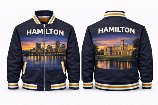 Hamilton City Scapes Varsity Jacket Design No. 10011