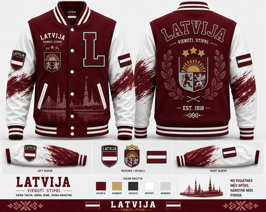 Latvia Varsity Jacket