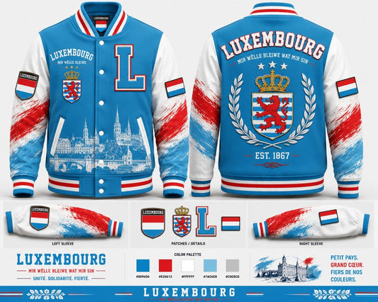 Luxembourg Varsity Jacket