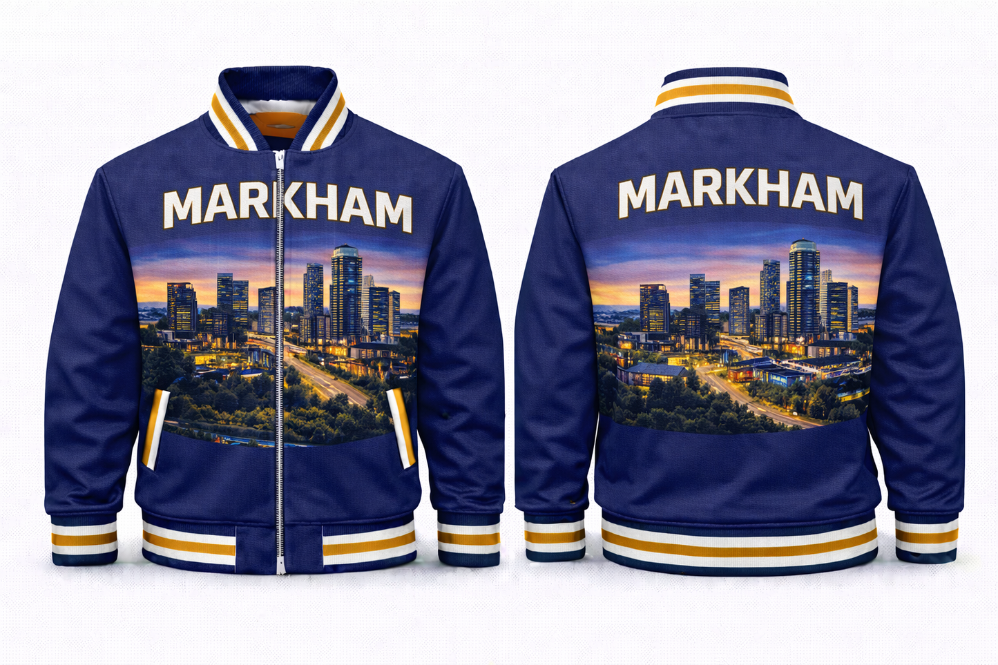 Markham City Scapes Varsity Jacket Design No. 16011