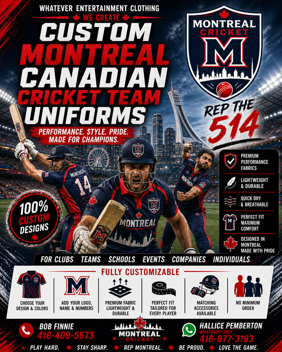 Montreal Cricket Uniform