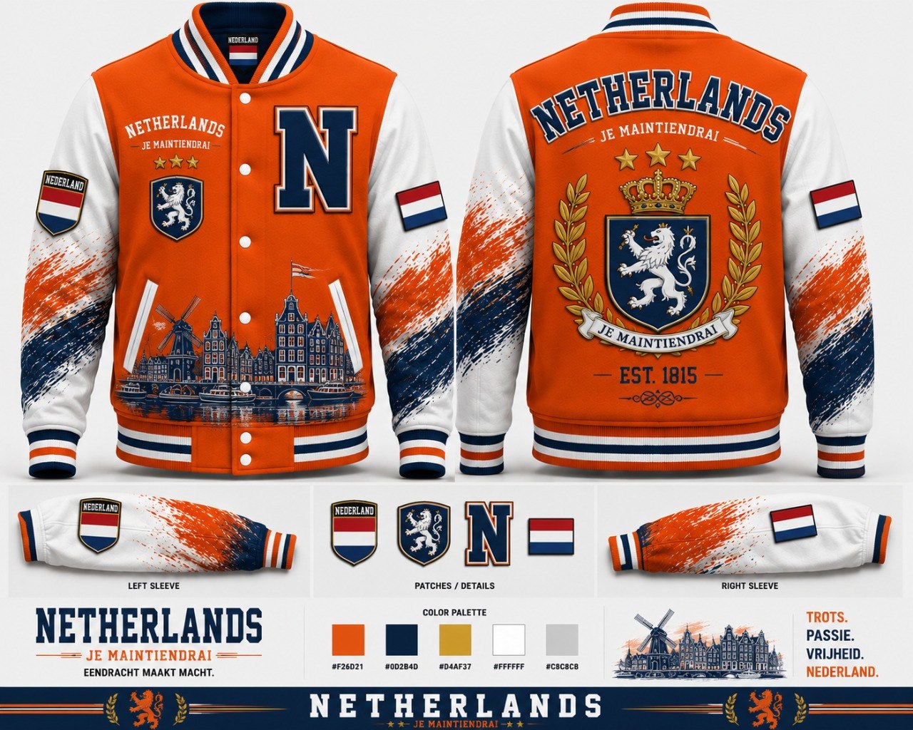 Netherlands Varsity Jacket
