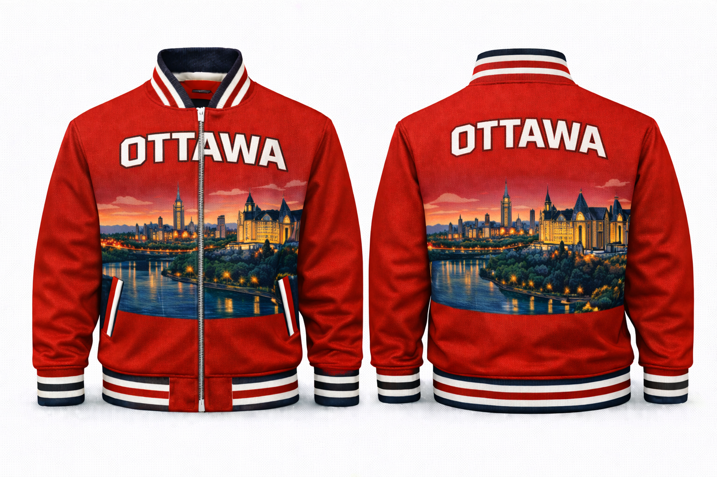 Ottawa City Scapes Varsity Jacket Design No. 4011