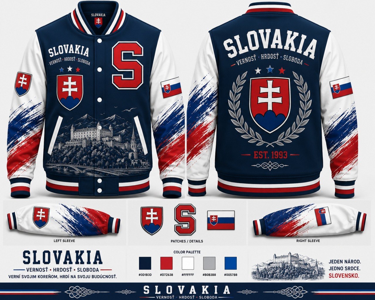 Slovakia Varsity Jacket