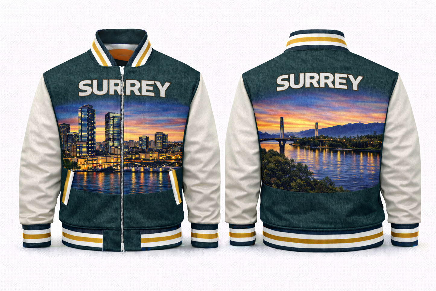 Surrey City Scapes Varsity Jacket Design No. 11011