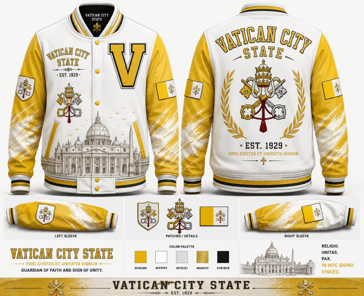 Vatican City State Varsity Jacket