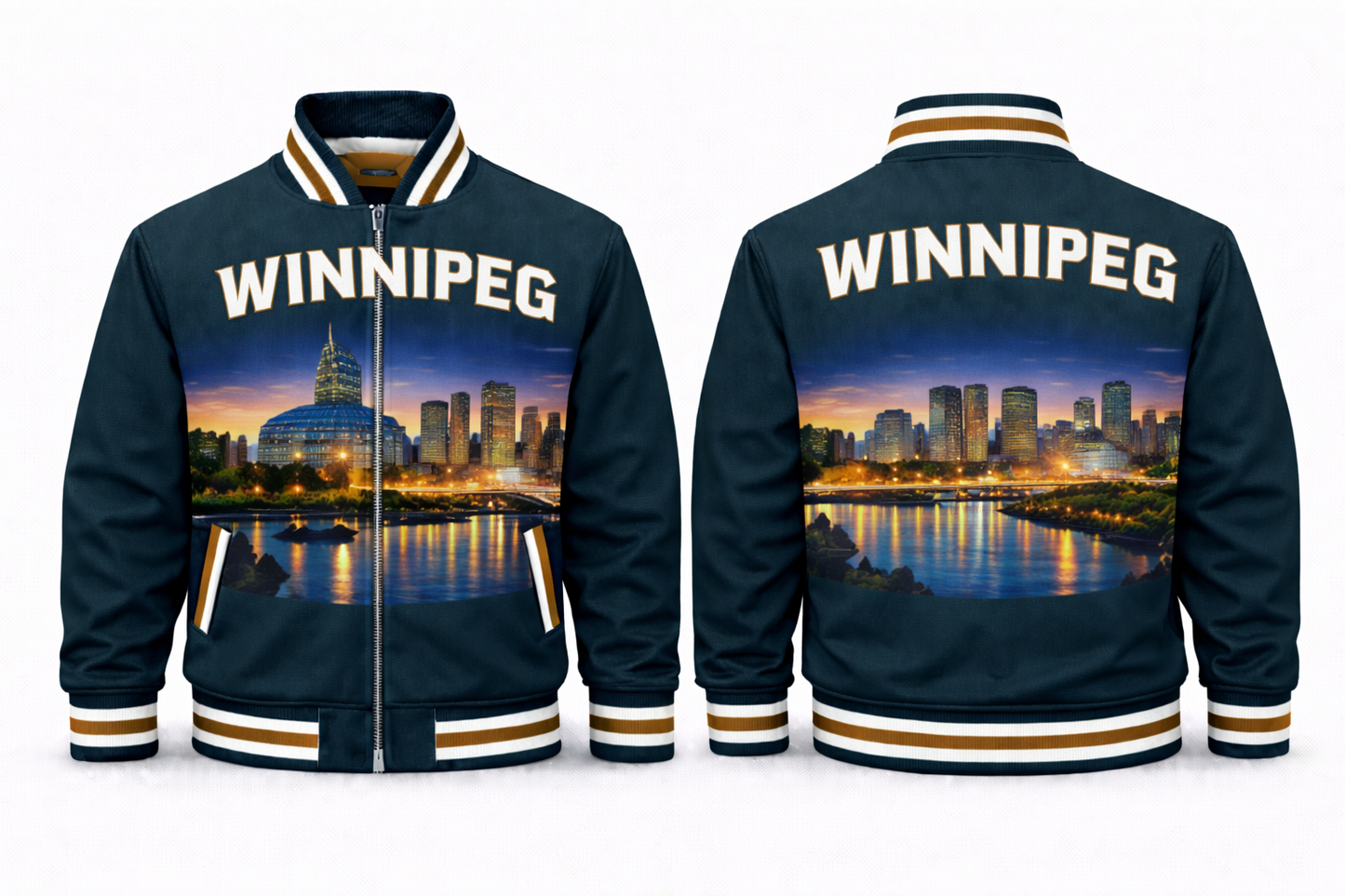 Winnipeg City Scapes Varsity Jacket Design No. 6011