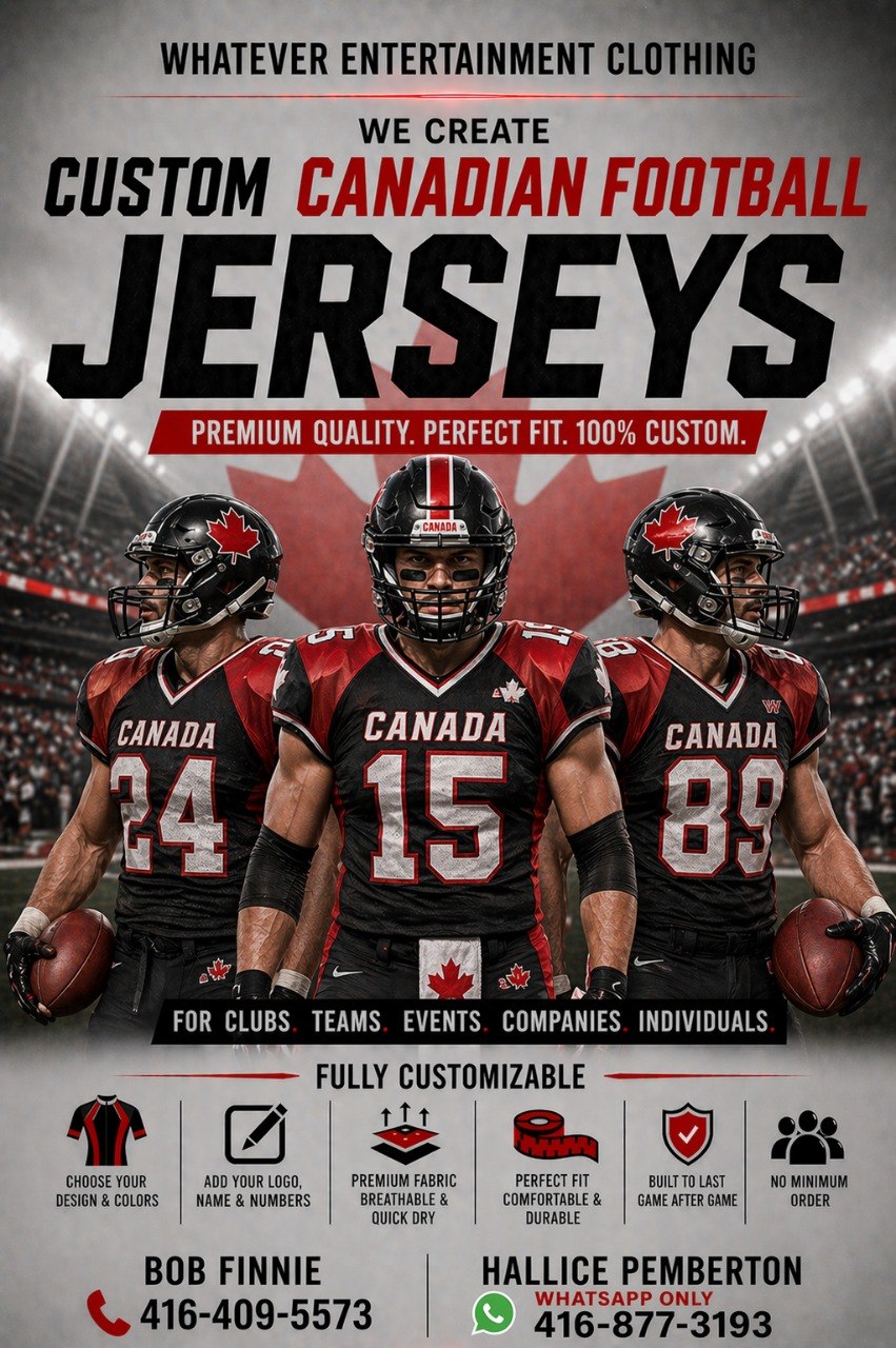 Canadian Football Uniforms